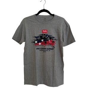 TYR Pro Swim Series 2019 Bloomington IN Heather Grey T-Shirt Small NWT